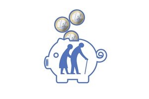 Sparschwein mit Münzen